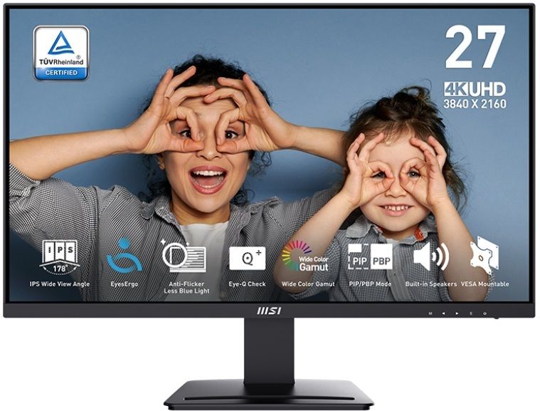 MSI 68.58 cm (27 inch) 4K Ultra HD IPS Panel with VESA Mountable, 130% SRGB, 3W Built-In Speaker, Eye-Q Check, TUV Certified Display,� EyesErgo Business Monitor (MP273U)-image-17