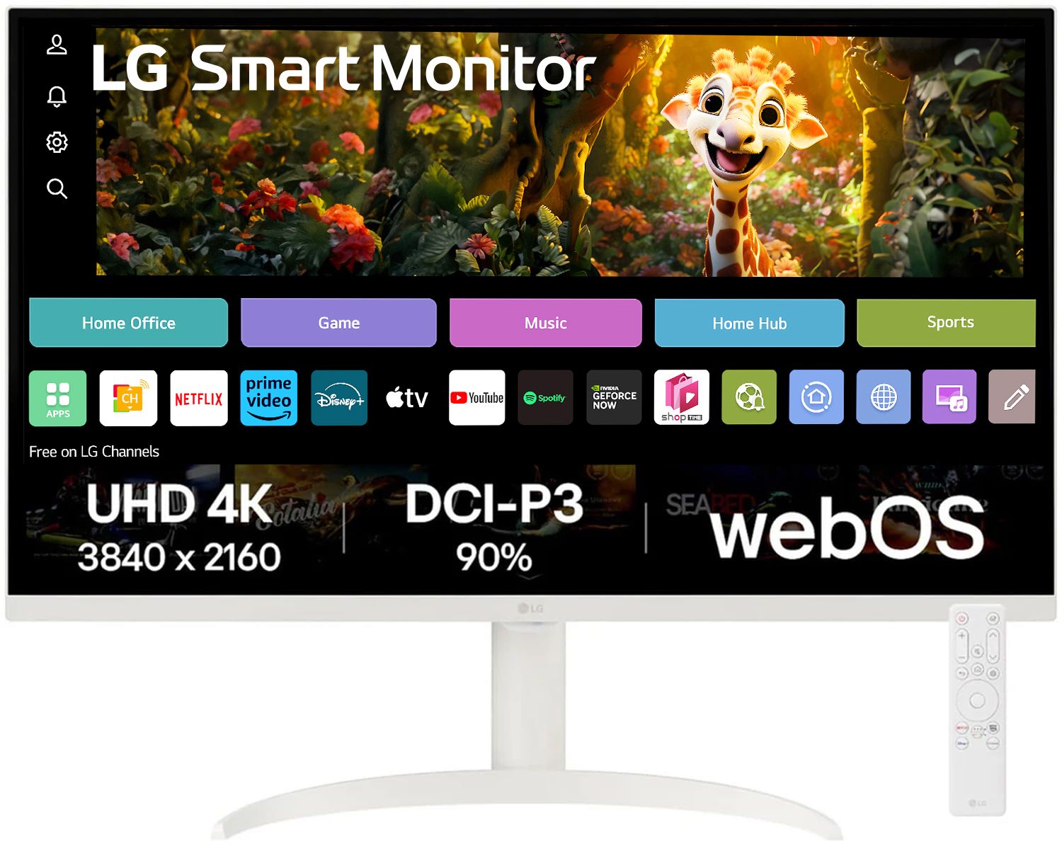 LG 80.01 cm (31.5 inch) 4K Ultra HD VA Panel with HDR10, USB Type-C, WebOS, Apple AirPlay 2, Screen Share, Bluetooth, Built-in Speaker, Height Adjustable Stand, HDMI, Remote Control, Smart Monitor (32SR75U-WA.TRBMSN)-image-1