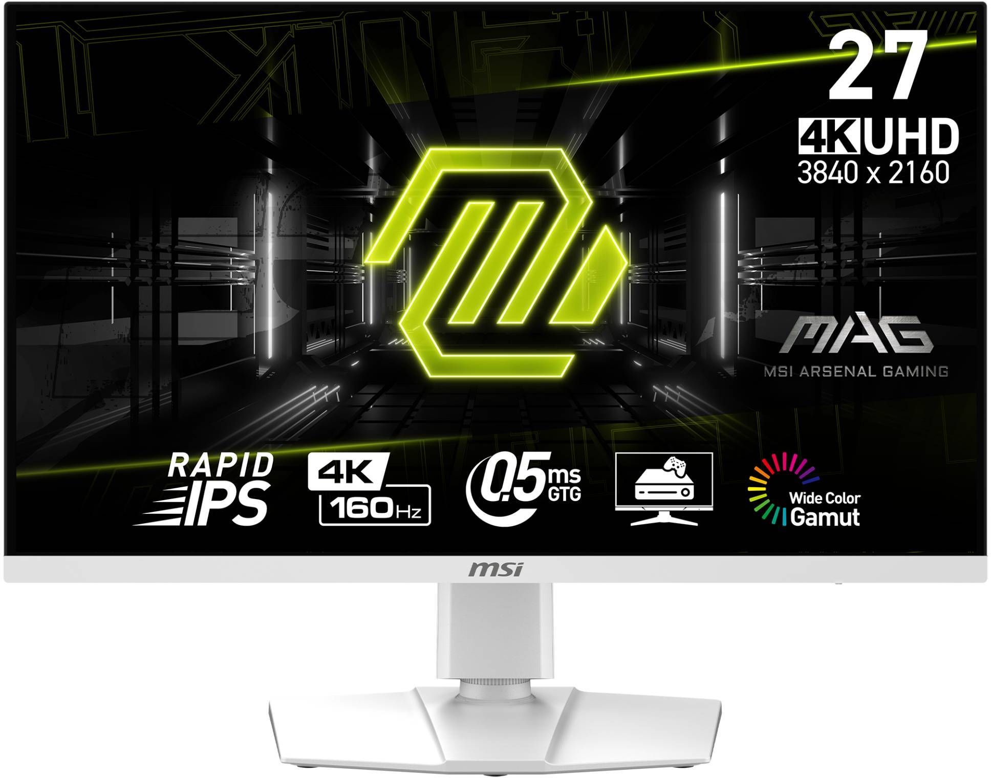 MSI 68.58 cm (27 inch) 4K Ultra HD IPS Panel with Anti-Flicker Technology, 133% SRGB, Height Adjustable Stand, Flat Gaming Monitor (MAG 274URFW)-image-0
