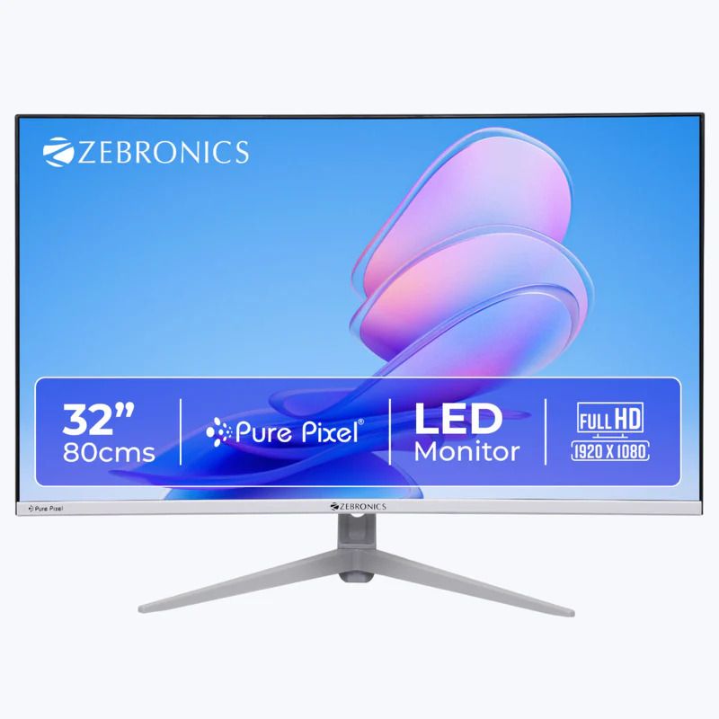 ZEBRONICS 81.28 cm (32 inch) Curved Full HD IPS Panel Monitor (Zeb EA320 (100Hz) Monitor with HDMI + VGA Dual Input, Built-in Speaker, 250 Nits)-image-20