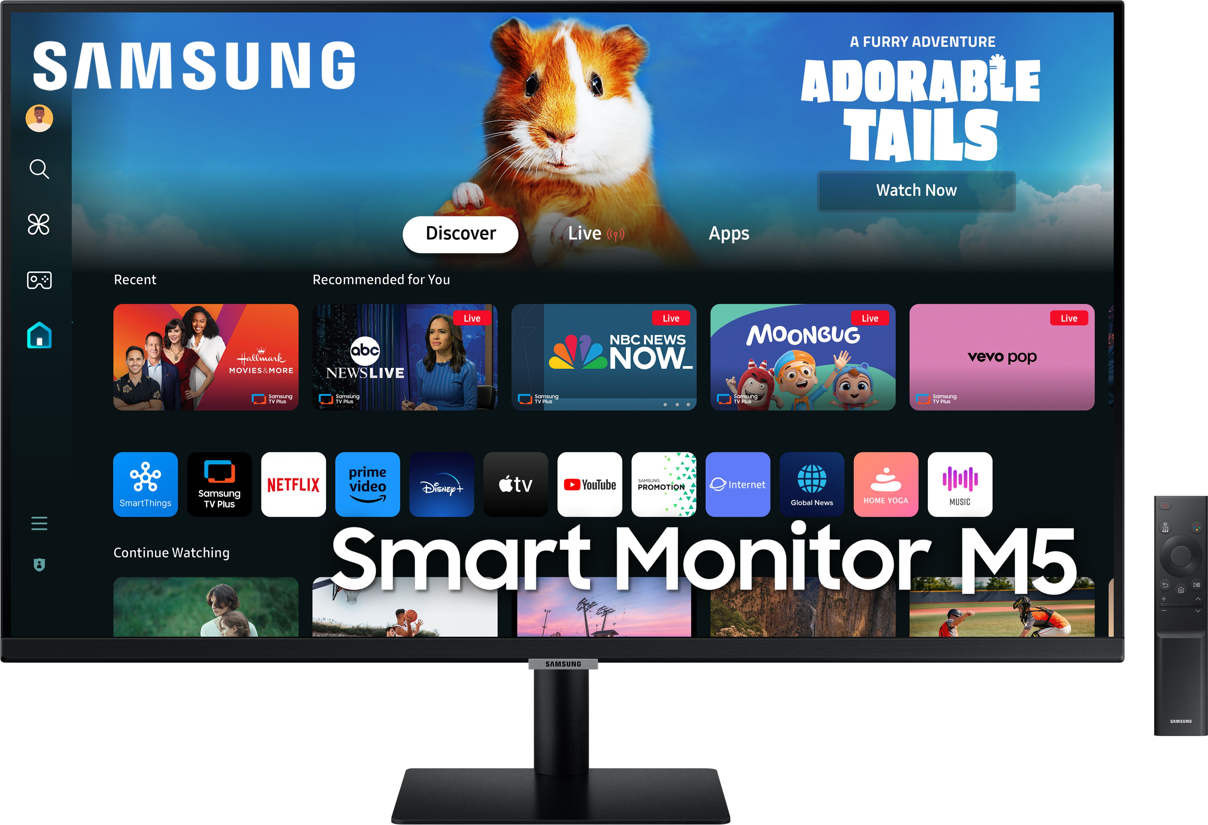 SAMSUNG M5 68.58 cm (27 inch) Full HD VA Panel with Mouse & Keyboard Control, OTT Apps, IoT Hub, Office 365, Workout Tracker, Multiple Ports, Speakers, Remote, Bluetooth Smart Monitor (LS27DM500EWXXL)-image-38
