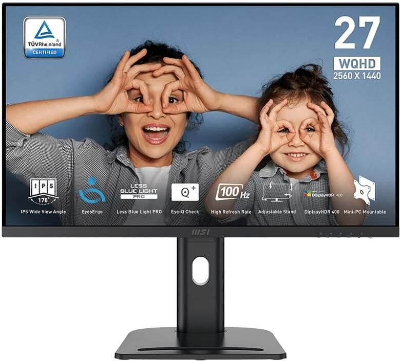 MSI 68.58 cm (27 inch) WQHD IPS Panel with Mini-PC Mountable Stand, Anti-Flicker Technology, 118% SRGB, Height Adjustable Business Monitor (PRO MP273QP E2)-image-48