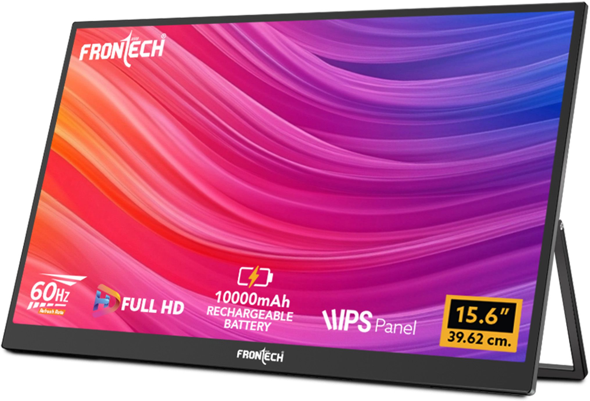 Frontech - 39.62 cm (16 inch) Full HD IPS Panel Monitor (Portable LED Monitor – 10000mAh Rechargeable Battery, Adjustable Stand)-image-14