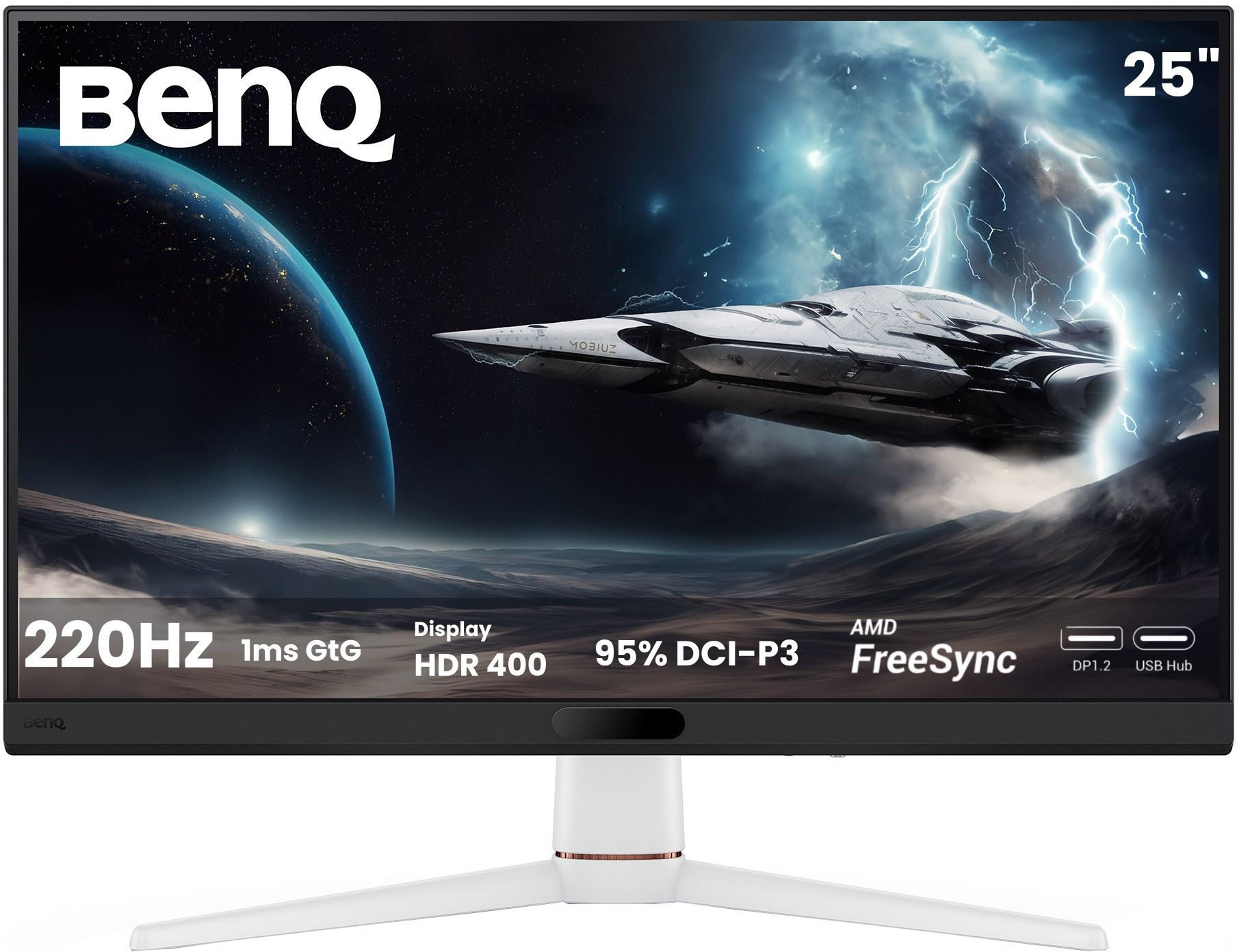 BenQ MOBIUZ EX251 63.5 cm (25 inch) Full HD LED Backlit IPS Panel with VESA Display HDR400, DP 1.2, HDMI 2.0, USB Hub, 95% P3, Game Optimized Color, 2.5WX2 Speakers Gaming Monitor (MOBIUZ EX251)-image-46