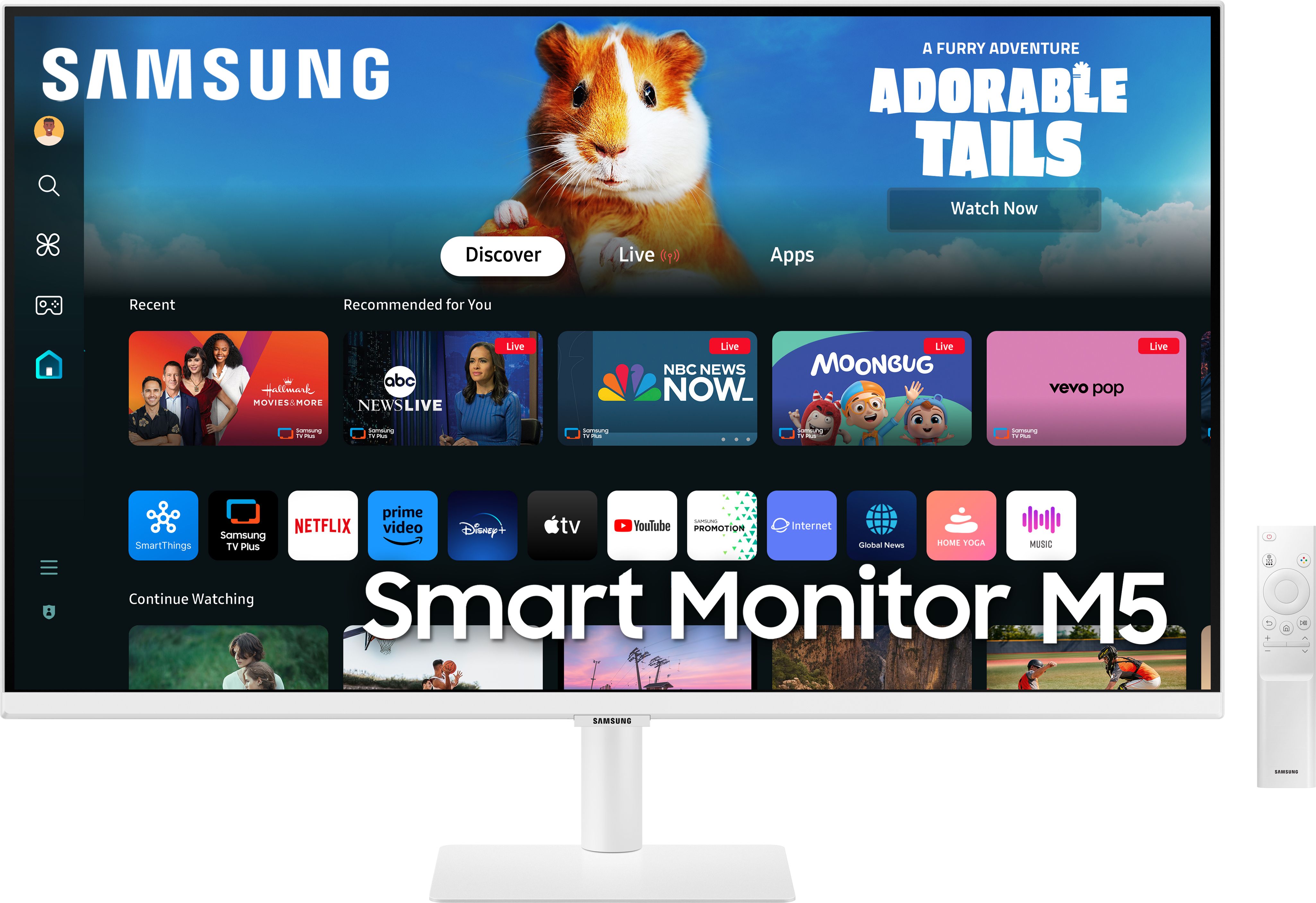 SAMSUNG M5 68.58 cm (27 inch) Full HD VA Panel with Mouse & Keyboard Control, OTT Apps, IoT Hub, Office 365, Workout Tracker, Multiple Ports, Speakers, Remote, Bluetooth Smart Monitor (LS27DM501EWXXL)-image-33