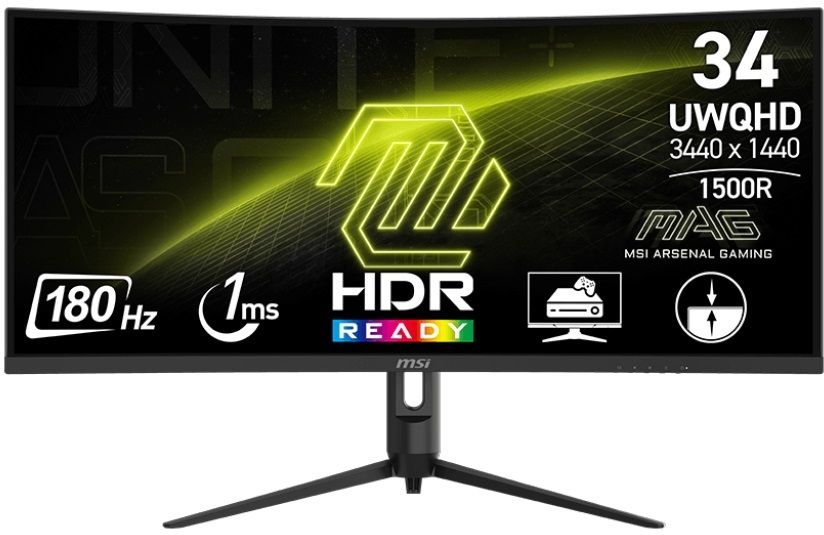MSI 86.36 cm (34 inch) Curved UWQHD VA Panel with AI Vision Technology, 1500R Curvature, 119% SRGB, HDR Ready, VESA Mountable, Height Adjustable Gaming Monitor (MAG342CQR E2)-image-42