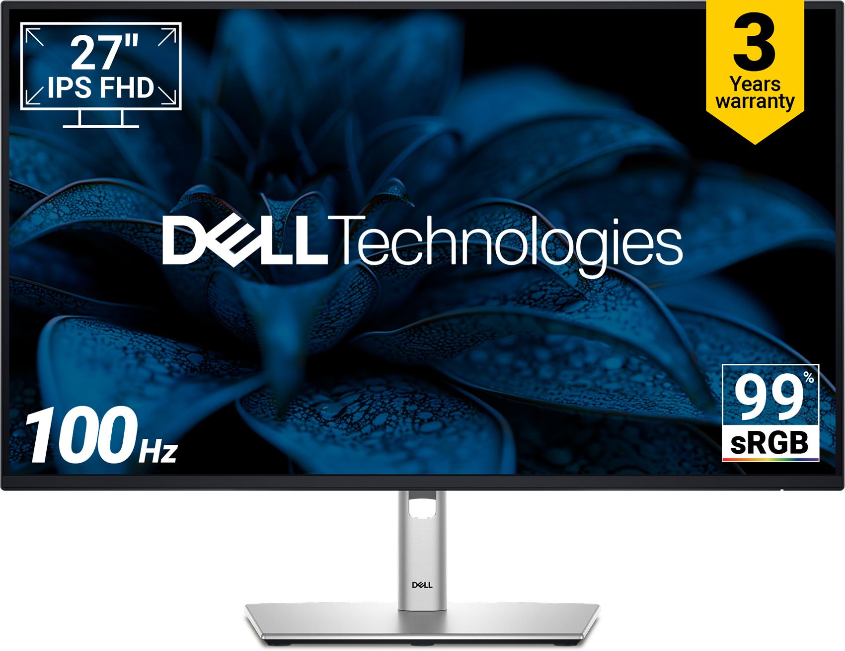 DELL 68.58 cm (27 inch) Full HD IPS Panel Anti-Glare With 3H Hardness, Gray-To-Gray (Fast mode), Ports: 1x HDMI|1x DP 1.2|1x VGA| 3x USB 3.2 Gen1 (A) | 1x USB 3.2 Gen1 Type-C [15W PD], Tilt/Swivel/Pivot/Height Adjustment Monitor (P2725H)-image-25