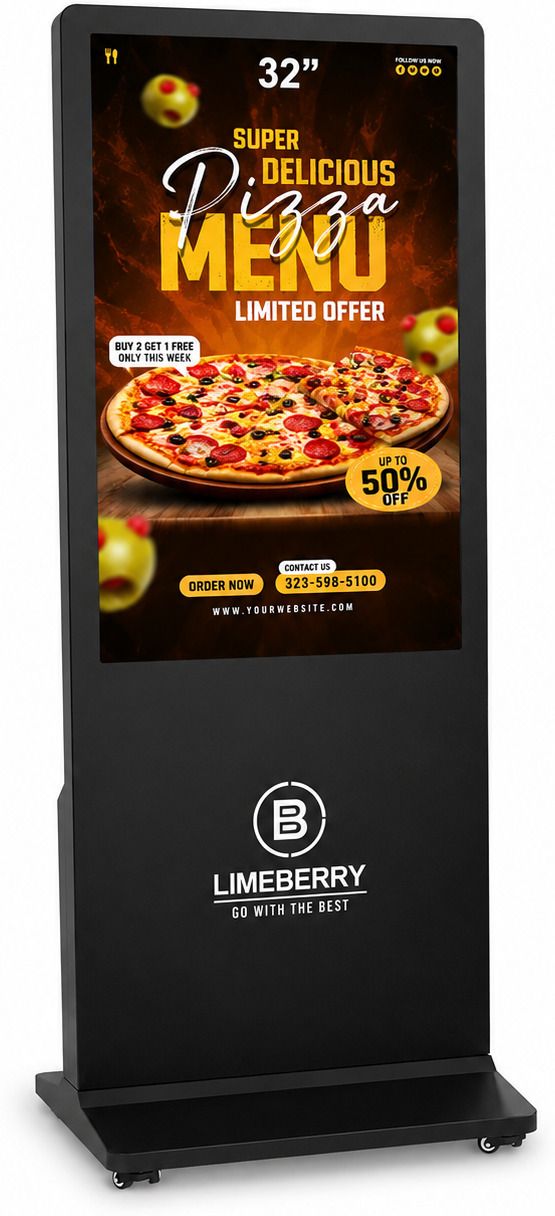 LIMEBERRY Silver Series 81.28 cm (32 inch) HD IPS Panel Monitor (Digital Standee Display, Full HD Digital Signage Kiosk | USB Plug & Play)-image-3