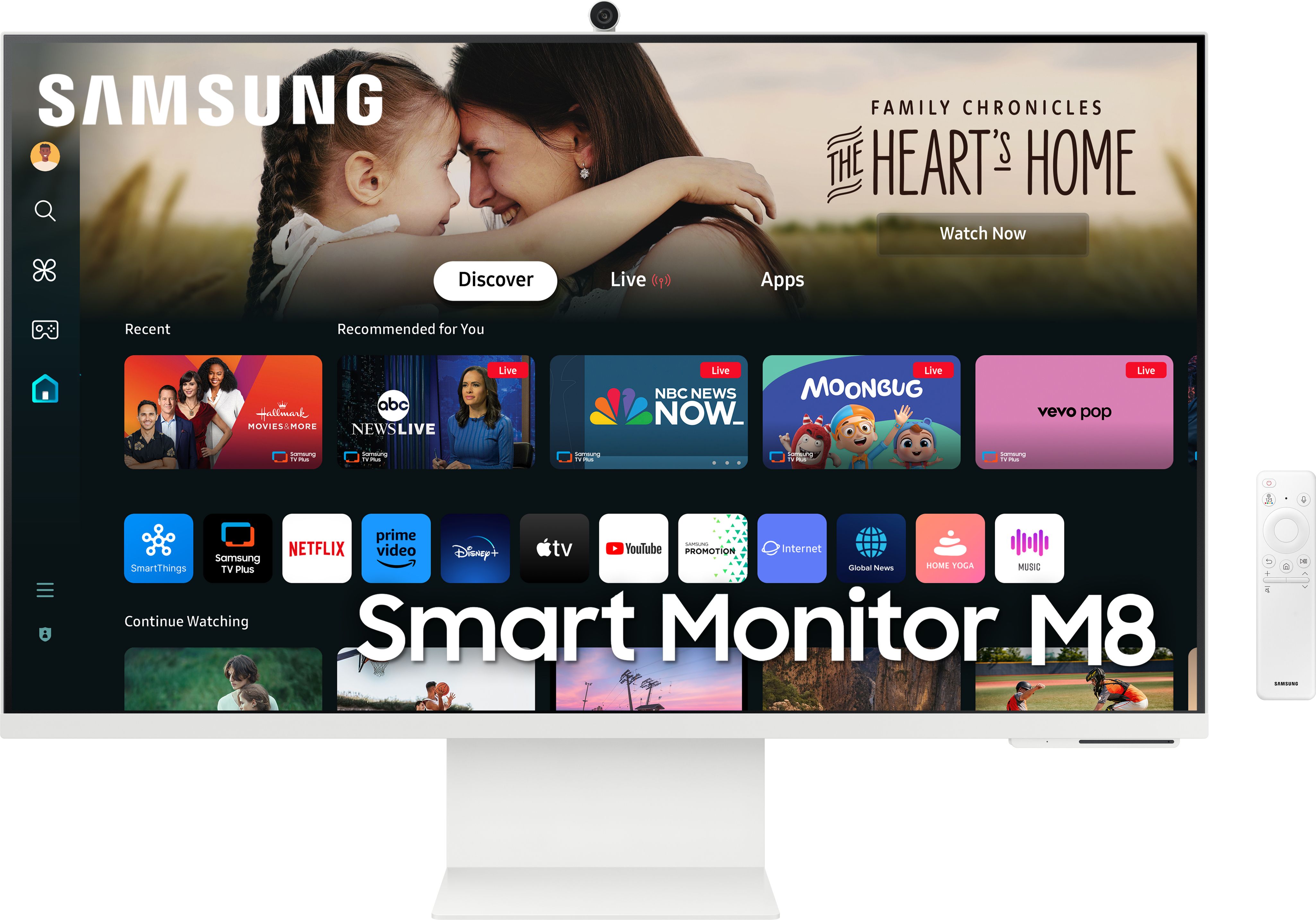 SAMSUNG M8 81.28 cm (32 inch) 4K Ultra HD VA Panel AI Upscaling, Mouse & Keyboard Control, OTT Apps, IoT, Office 365, Workout Tracker, Multiple Ports, Speakers, Remote, Bluetooth, Inbuilt Webcam Smart Monitor (LS32DM801UWXXL)-image-12