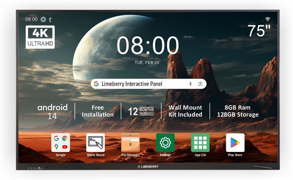 LIMEBERRY 190.5 cm (75 inch) 4K Ultra HD IPS Panel Monitor (75 inch Highly Sensitive Series Interactive Flat Panel - 8GB RAM 128GB ROM)-image-36