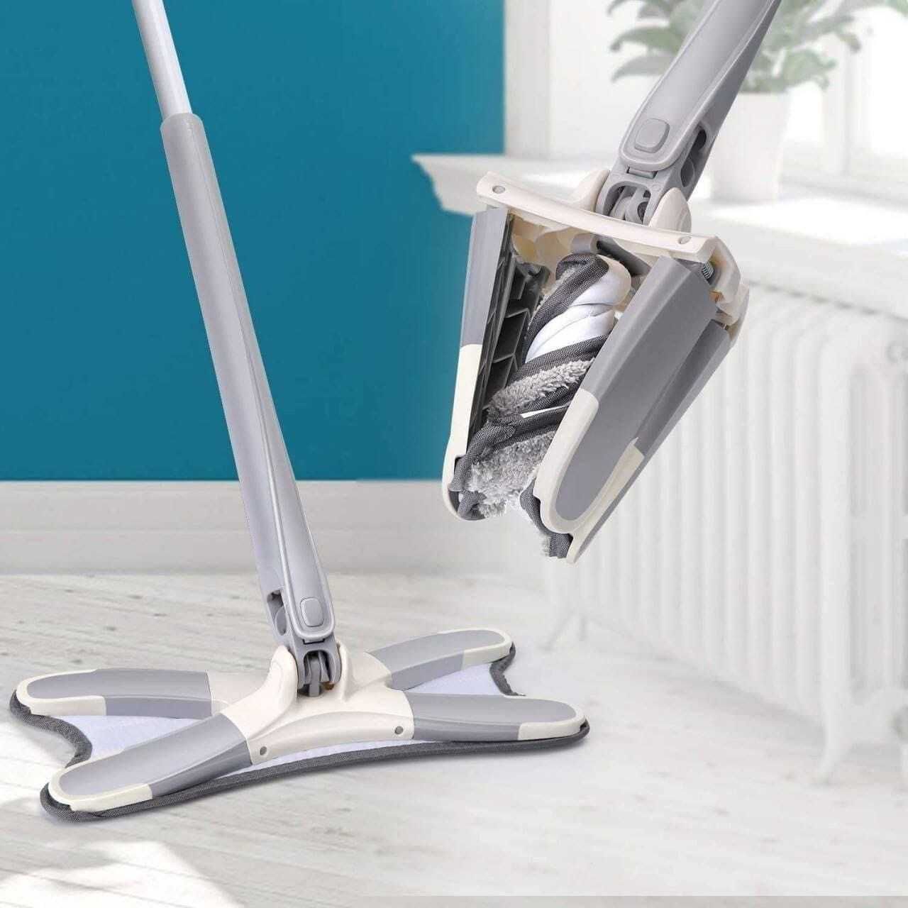 360° Rotating Flat Mop with Hands-Free Squeeze System Mop Set-image-22