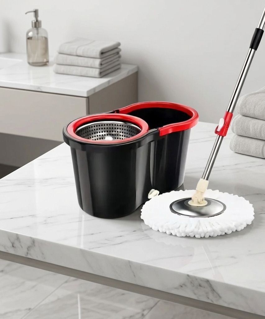 Spin Mop & Bucket Set – Hands-Free Floor Cleaning Mop Set-image-6