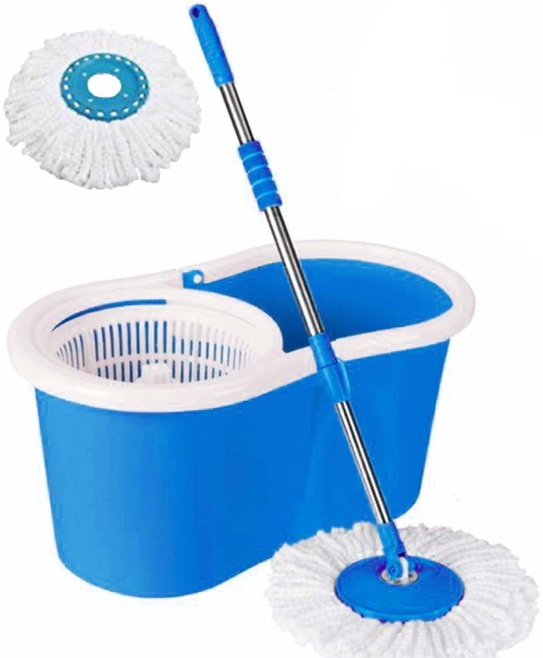ayush premium 360 Degree Self Spin Wringing With 2 Super Absorbers Mop Set, Mop, Cleaning Wipe Mop Rod-picture-11