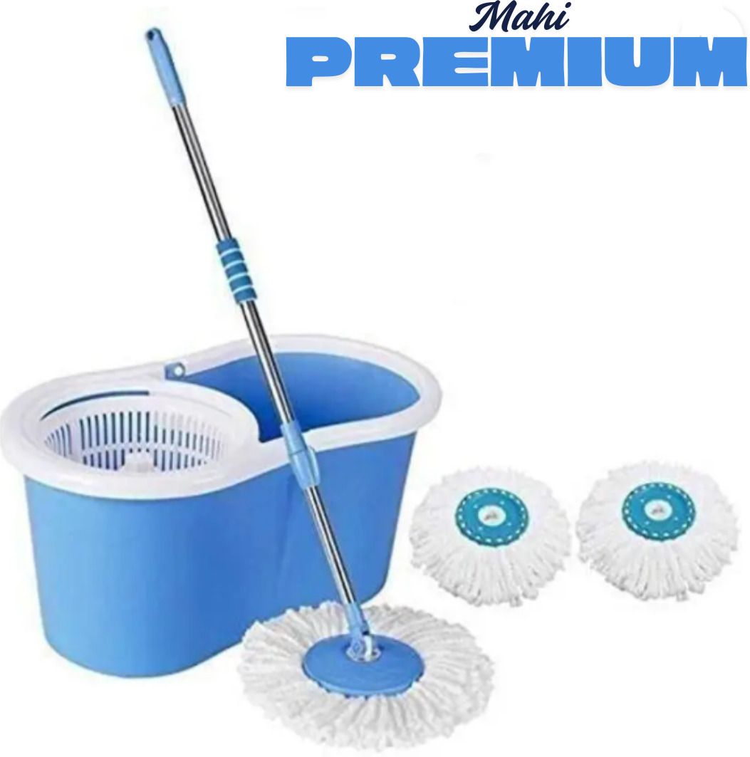 mahi premium Spin Mop with 2 Microfiber Refills, Floor Cleaning Mop with Bucket Wet & Dry Mop-picture-10