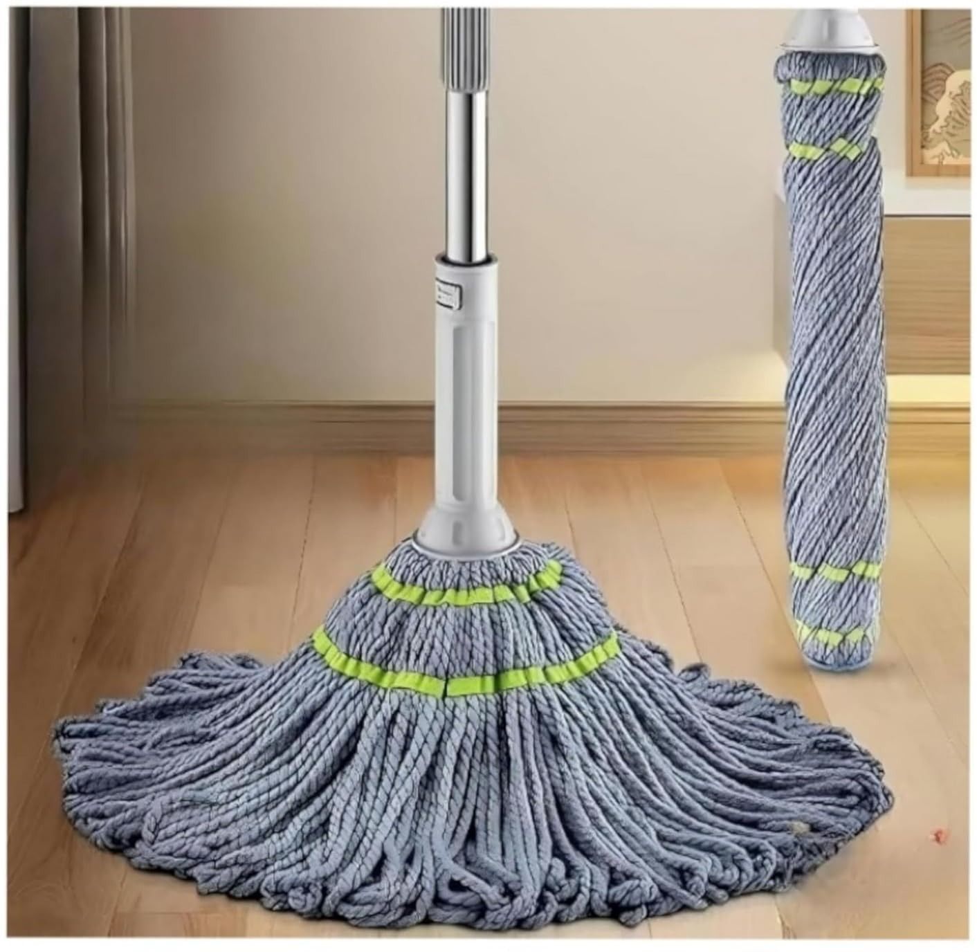 Microfiber Twist Mop Easy to Use Floor Cleaner Twist Mop Mop Head and Rod-image-46