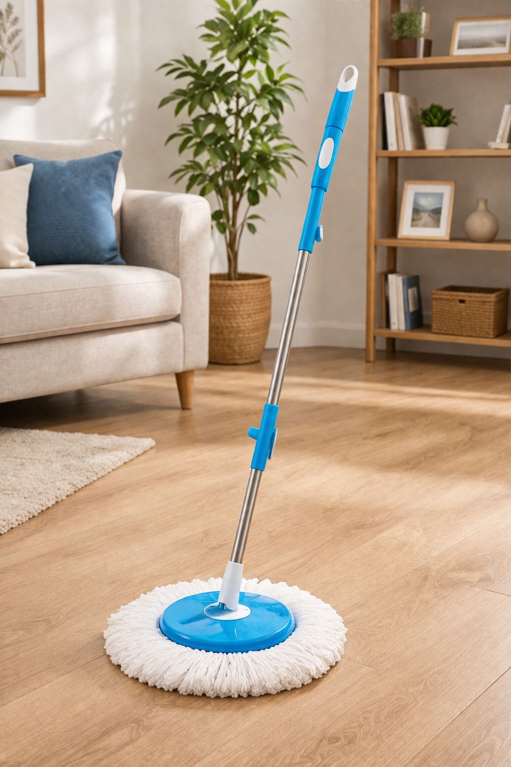 Spin Mop Floor Cleaner Stick Mop Set for House Cleaning Floor Cleaner Mop Head and Rod-image-37