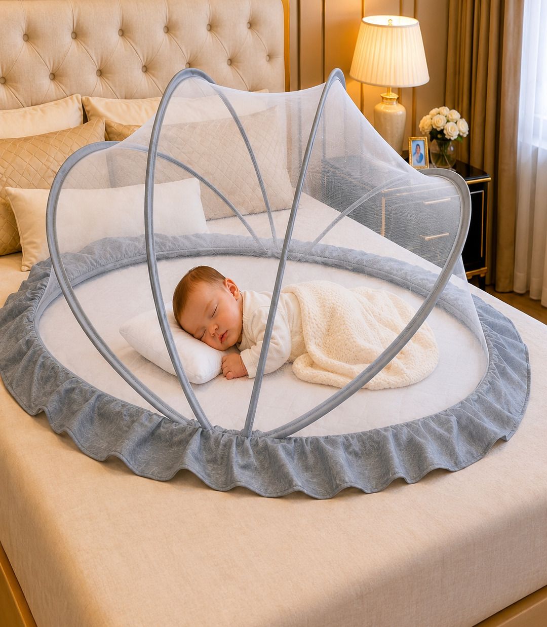 Designed for infants 0-24 months. Polyester Washable Infants Mosquito Net HDPE - High Density Poly Ethylene Washable Kids Mosquito Net-image-27
