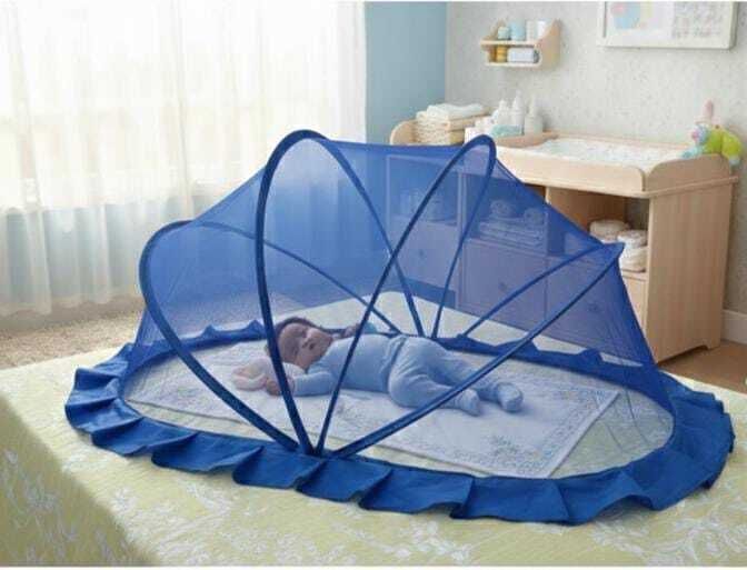 simran Portable Popup Baby Mosquito Net – Foldable Infant Crib with Breathable Mesh HDPE - High Density Poly Ethylene Washable Infants Mosquito Net-picture-1