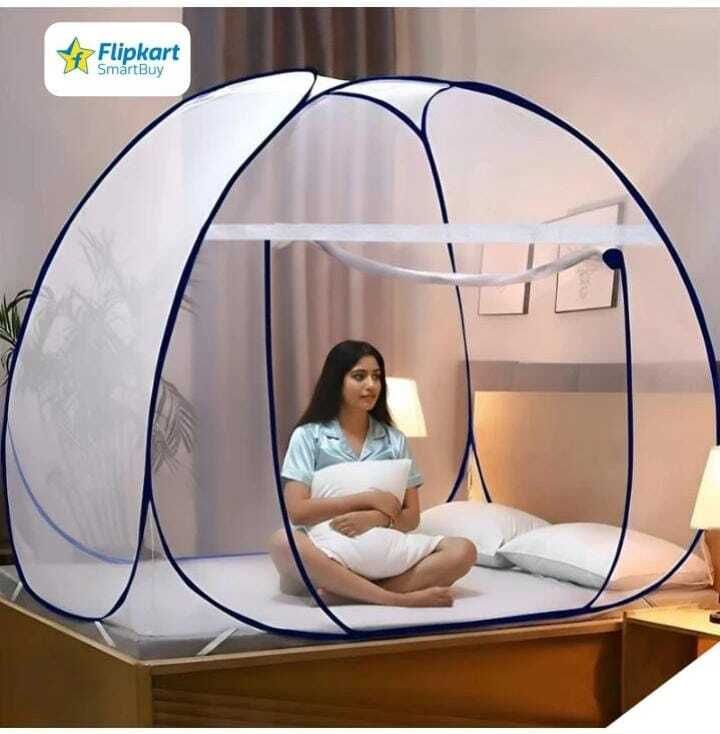 flipkart smartbuy Foldable Double Bed with Free Saviours Polyester Washable HDPE - High Density Poly Ethylene Washable Adults Mosquito Net-picture-19