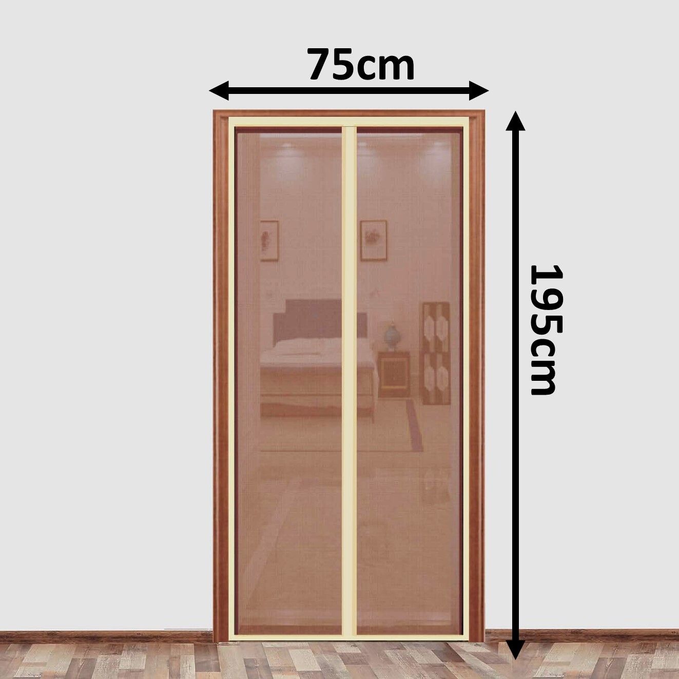 Auto-Closing Magnetic Door Polyester Washable Adults Mosquito Net-image-45
