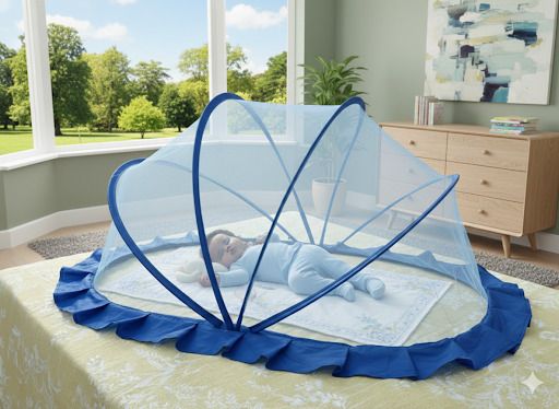 baby-crib-skyblue.mos Polyester Kids Mosquito Net-image-40
