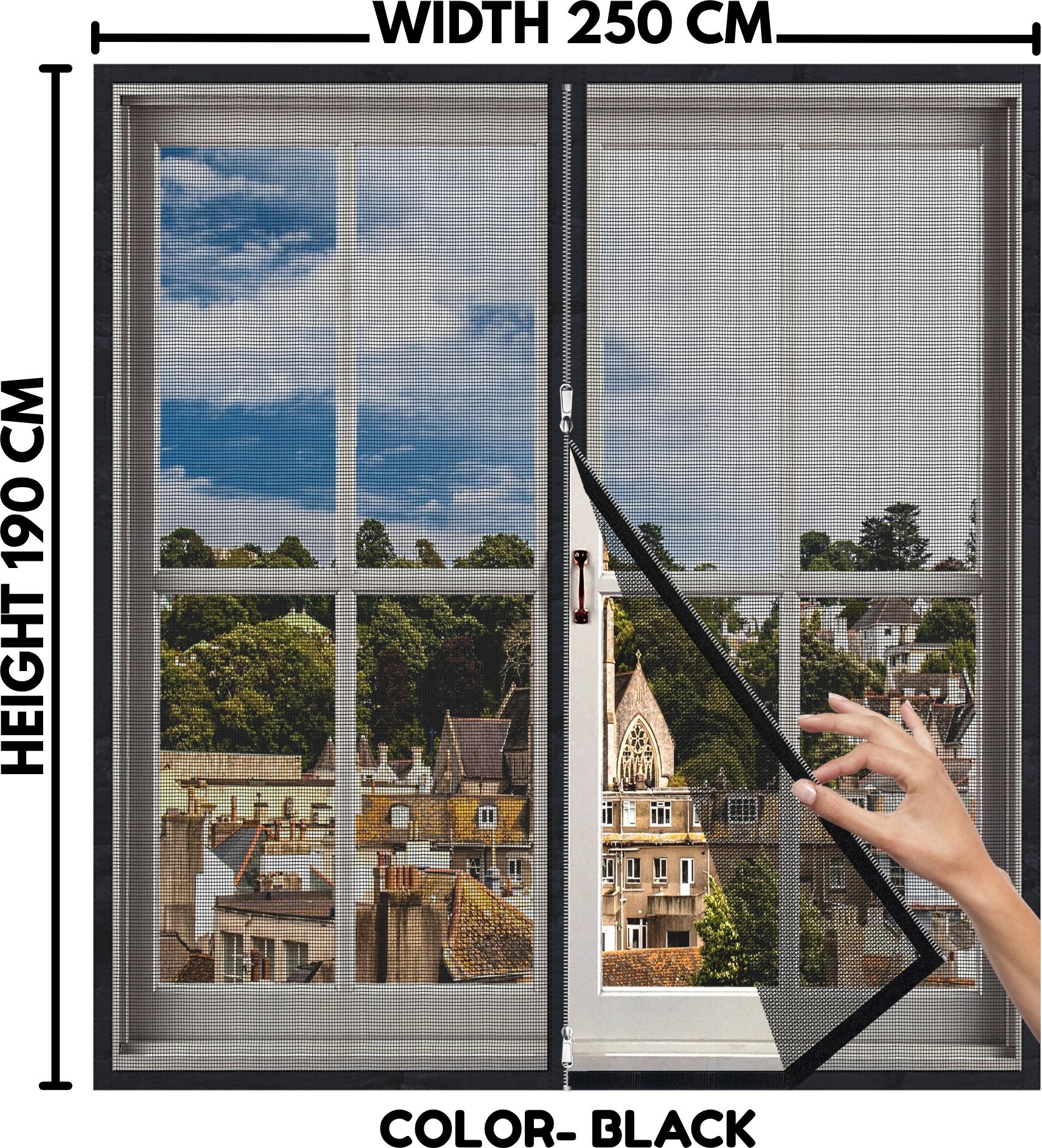 Window Mosquito Net with Zipper White Insect Screen Mesh Fibre Washable Adults Mosquito Net-image-22