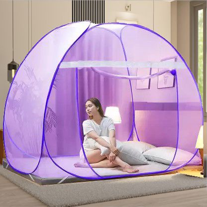 PURPLE machhardani machardani machardani baccha cotton bachchon machhardani fol Polyester Washable Infants Mosquito Net-image-35