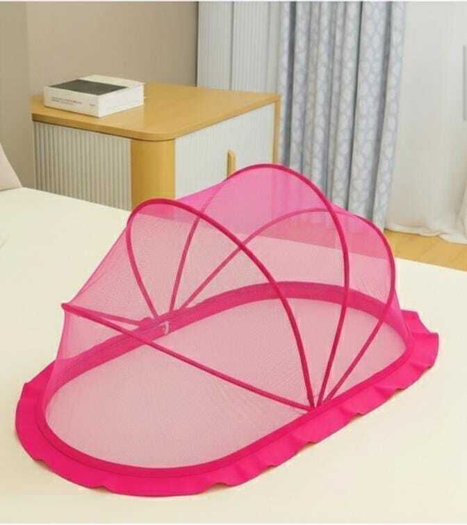 aasthanet Portable Popup Baby Mosquito Net – Foldable Infant Crib with Breathable Mesh Nylon Washable Kids Mosquito Net-picture-22