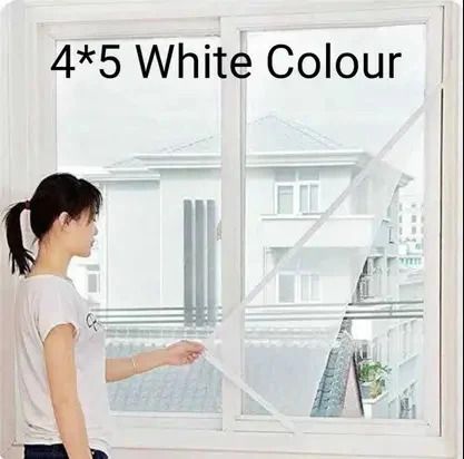 blemy Size - 4x5 Feet Prestiched Net For Window With Self Adhesive HookS & Loop Tape HDPE - High Density Poly Ethylene Washable Adults Mosquito Net-picture-10