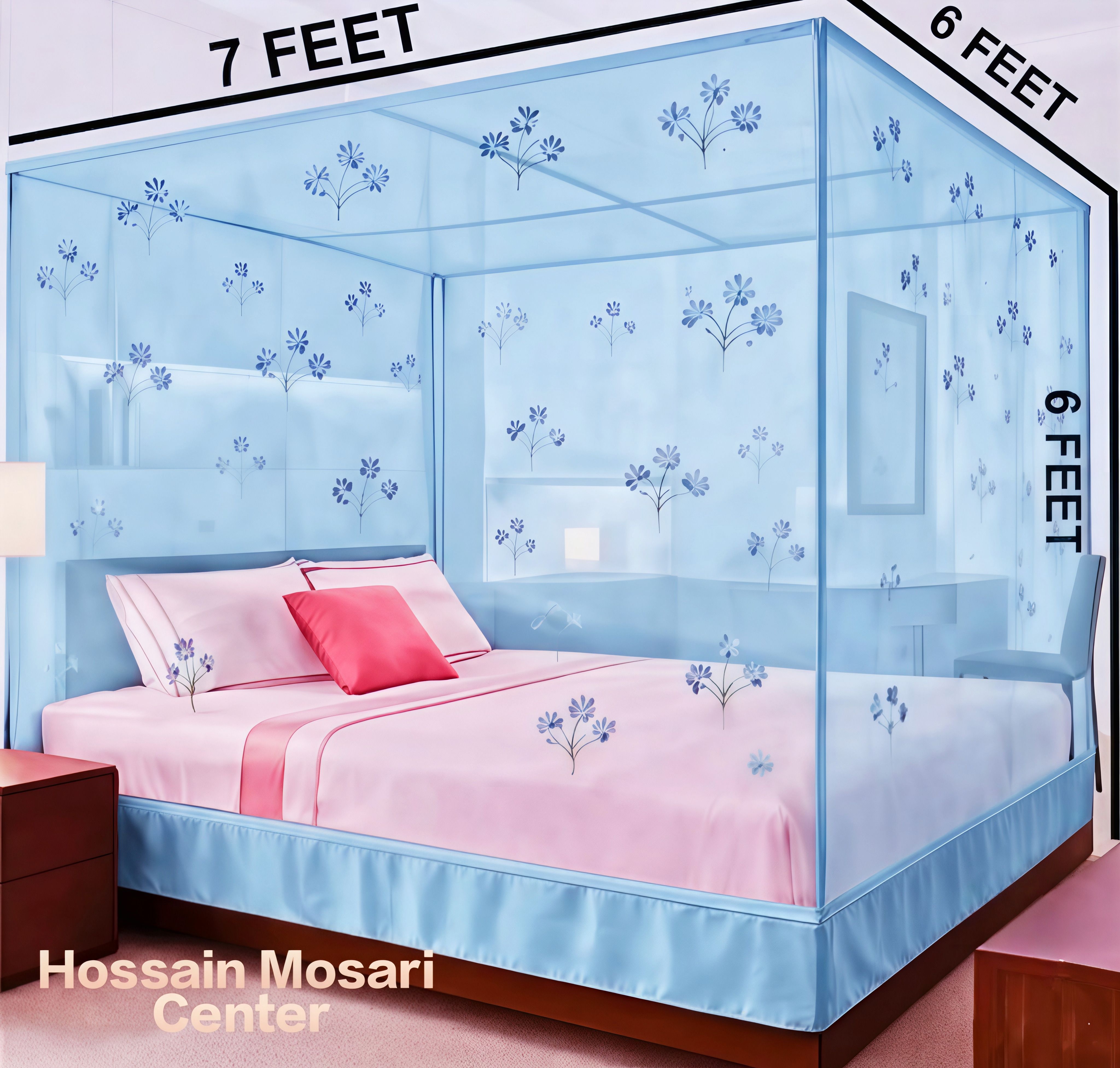 Rose green mosquito net HDPE - High Density Poly Ethylene Washable Adults Mosquito Net-image-20