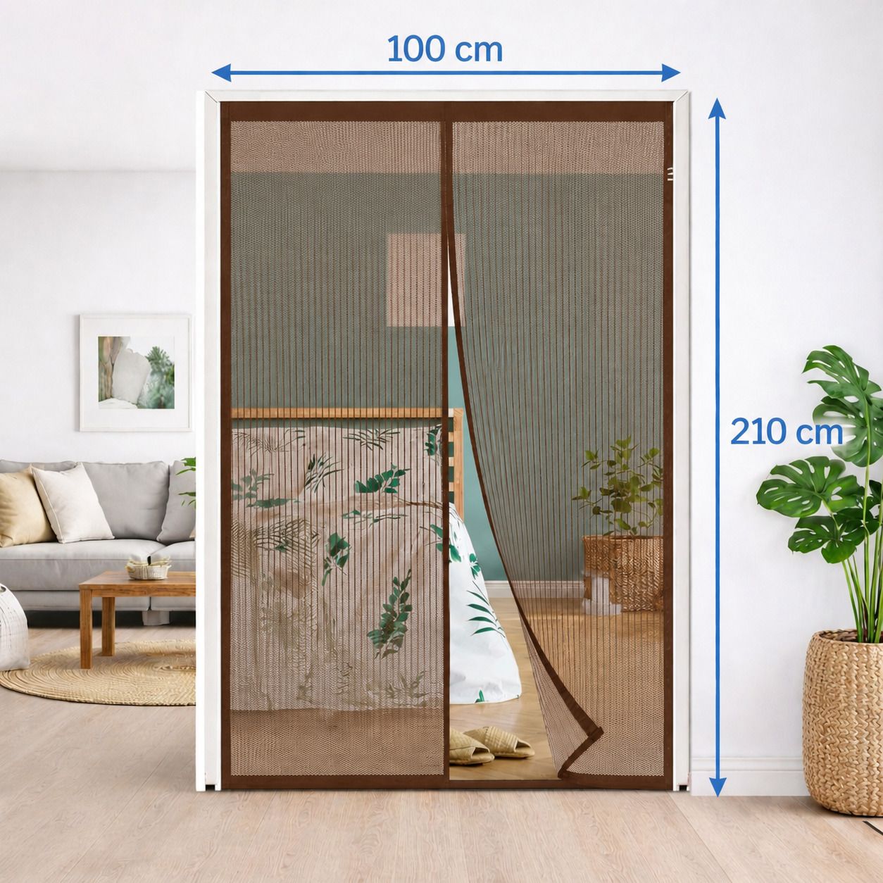 leomates Auto-Closing Magnetic Mosquito Net for Door Machhardani New Model Polyester Washable Adults Mosquito Net-picture-18