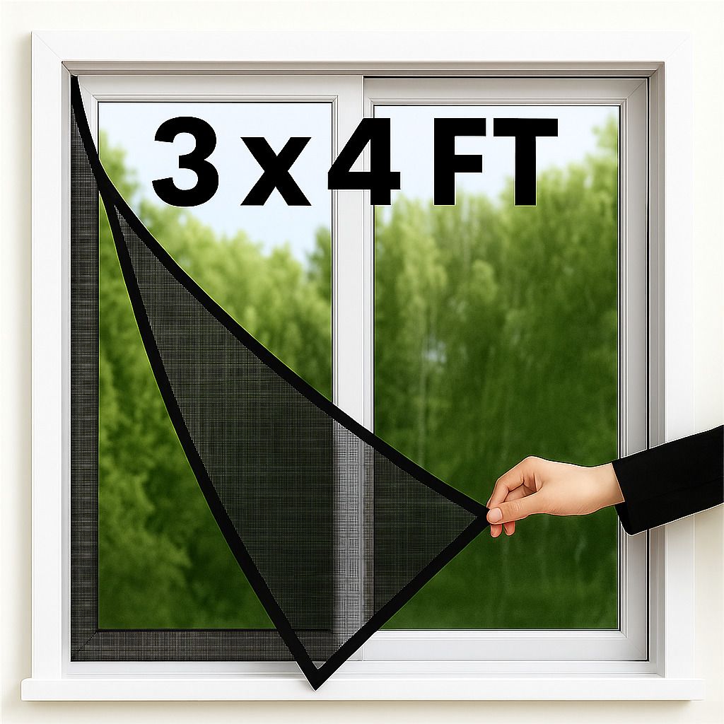 Nylon Infants Washable EasyFix™ Mosquito Net for Windows – 3x4 FT Insect Protection Screen Mosquito Net-image-40