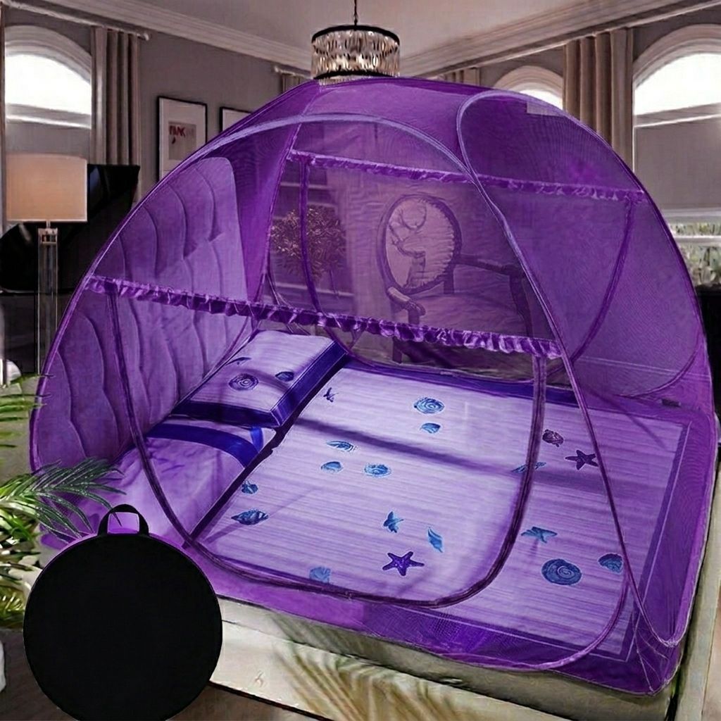 ambertex Mosquito Net 6FT x 6FT | Double Gate | Breathable HDPE HDPE - High Density Poly Ethylene Washable Adults Mosquito Net-picture-23
