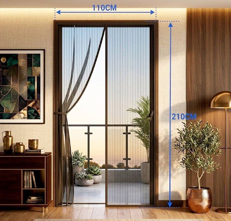 Door Mosquito Net with Full Frame for Main Doors, Bedroom, Kitchen & Balcony Polyester Washable Infants Mosquito Net-image-13