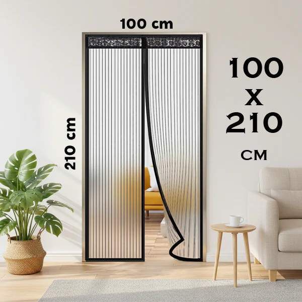Auto-Closing Magnetic Door black net Polyester Washable Adults Mosquito Net-image-23