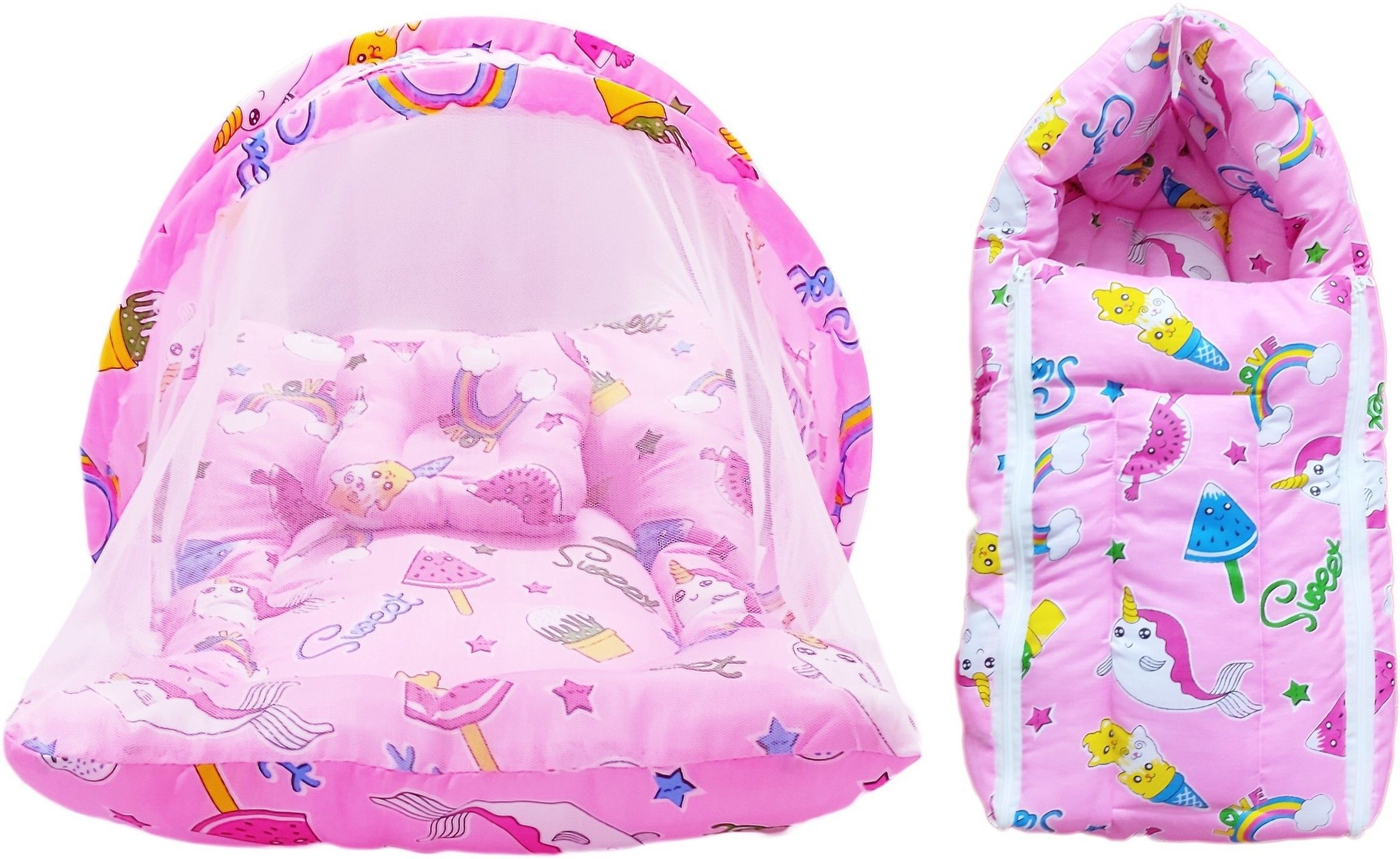 Cotton Infants Washable Baby Folding Sleeping bag Mosquito Net