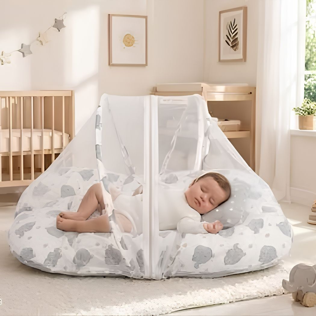 mother desire Foldable Baby Mosquito Net for Bed Cotton Washable Kids Mosquito Net-picture-36