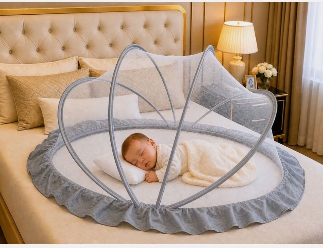 Crib Grey HDPE - High Density Poly Ethylene Washable Kids Mosquito Net-image-43