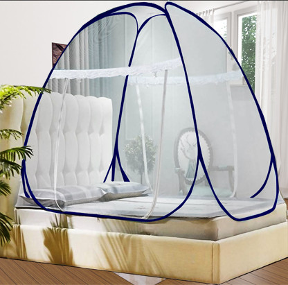 khanjan fashion hub Polyester Infants Washable WHITE machhardani all mosquito net hook mosquito net for door machardani bed ki Mosquito Net image 1