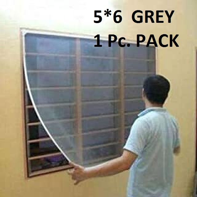 PACK OF 1 PC 5ft x 6ft. GREY WINDOW Mosquito Net For Windows Fibre Washable Adults Mosquito Net-image-43
