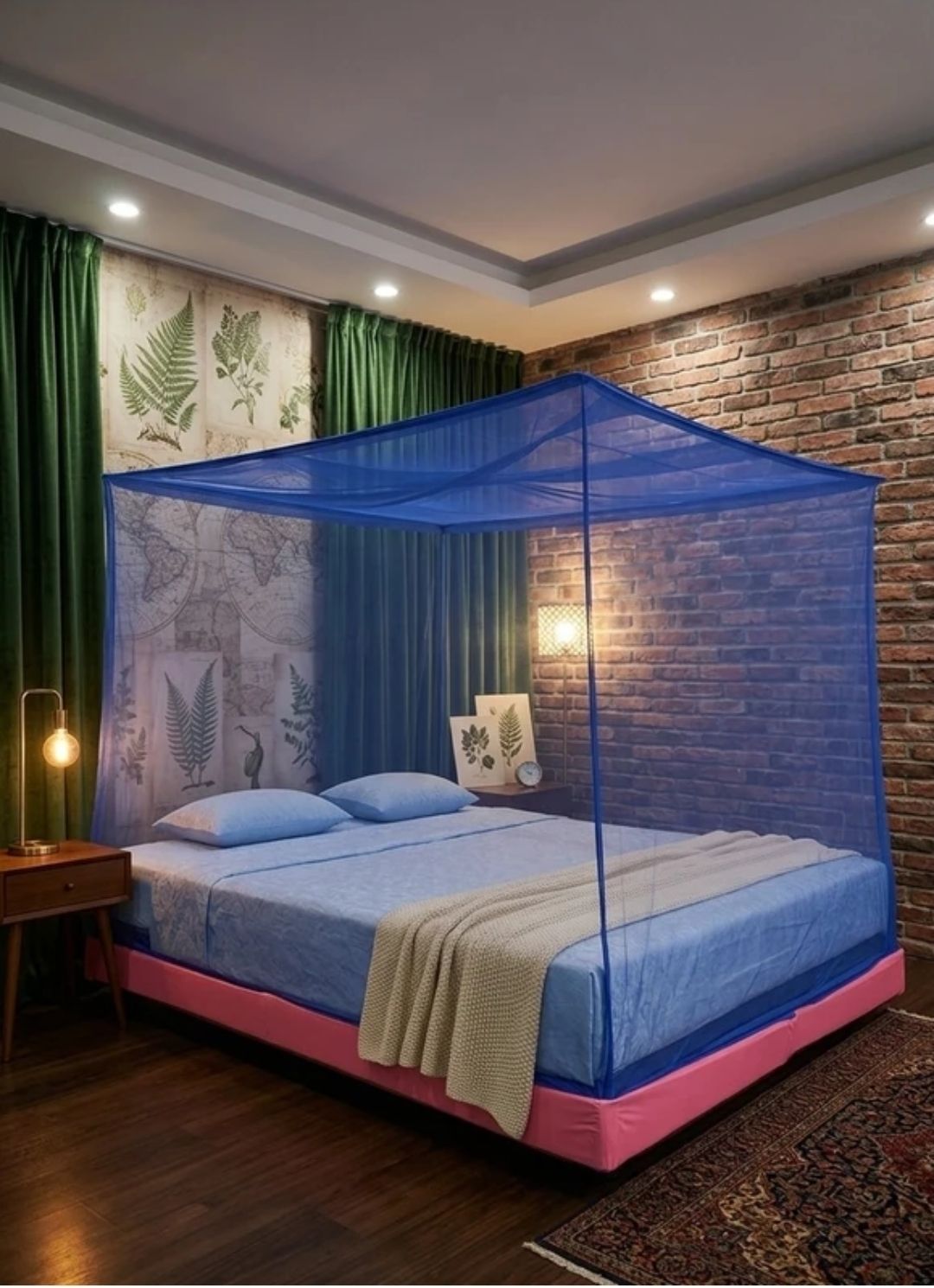 fj enterprises Mono blue HDPE - High Density Poly Ethylene Washable Kids Mosquito Net-picture-25