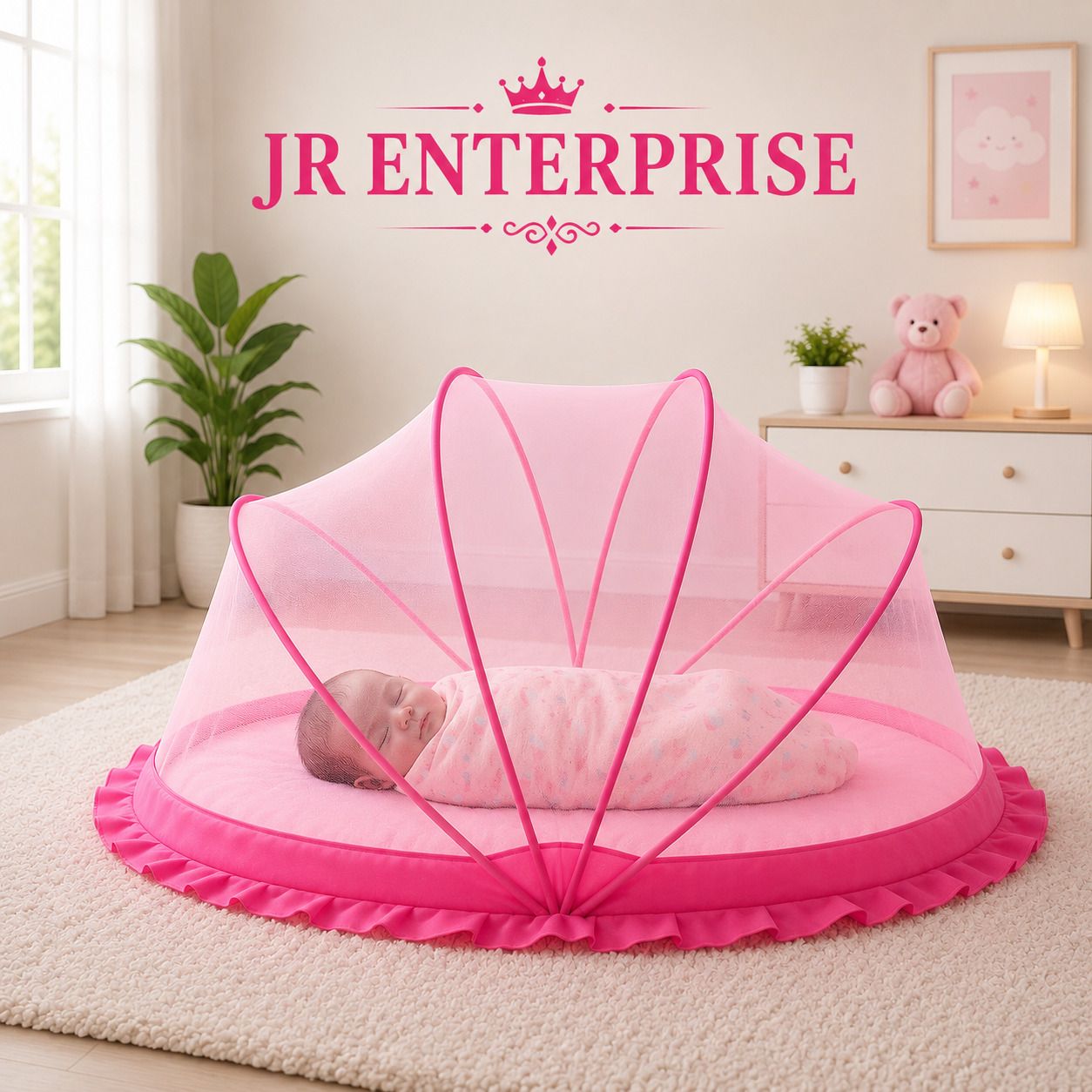 JR BABY CRIB MOS.NET HDPE - High Density Poly Ethylene Washable Kids Mosquito Net-image-25