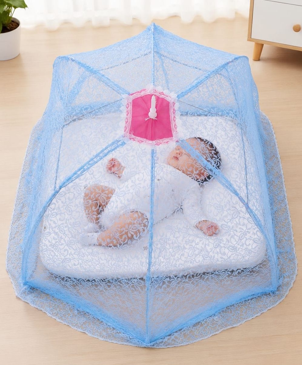 new stylehub Style hub light blue 6 shikh oval baby mosquito net 031 Cotton Washable Infants Mosquito Net-picture-48