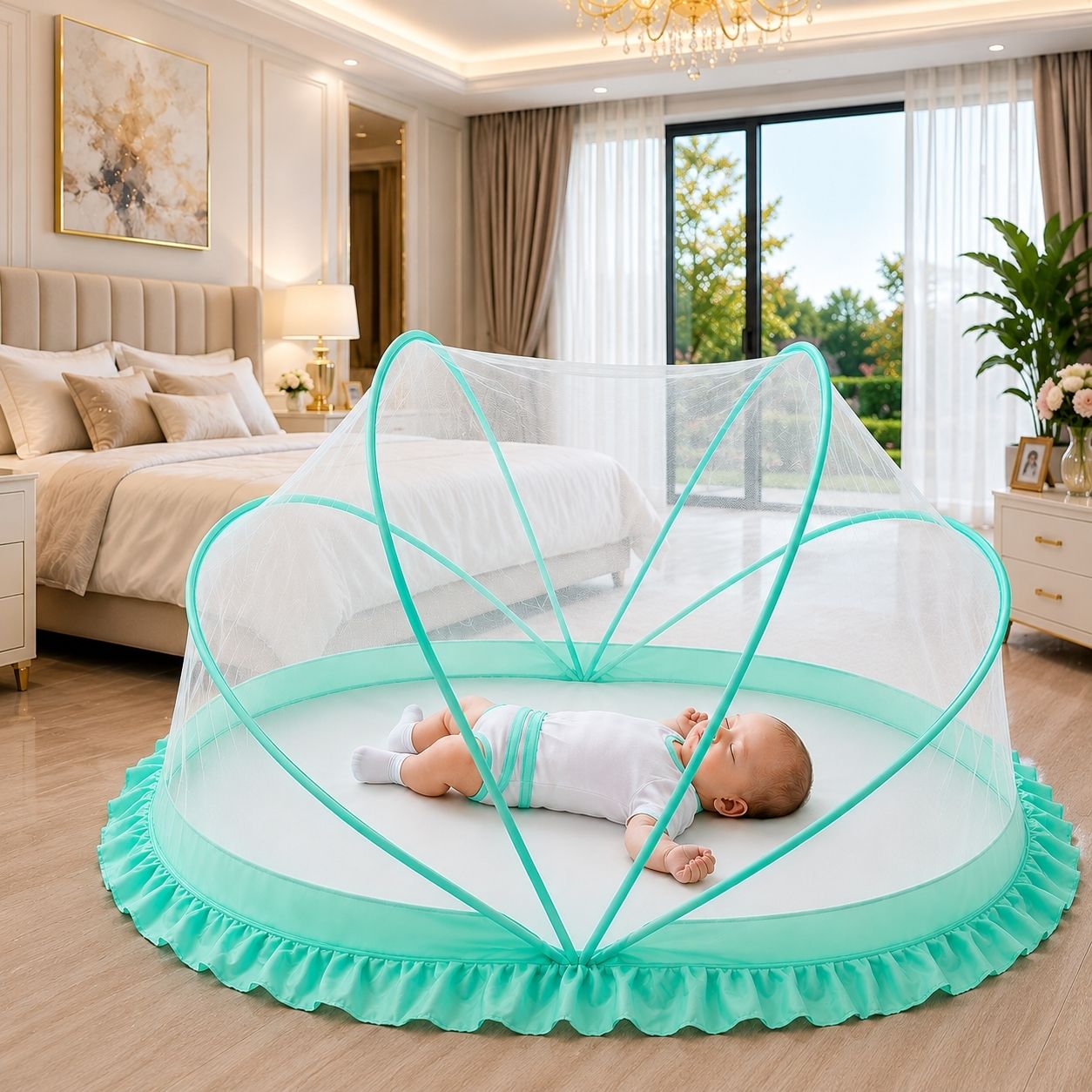 shruty enterprises Baby Mosquito Net (0 To 24) Month HDPE - High Density Poly Ethylene Washable Kids Mosquito Net-picture-28