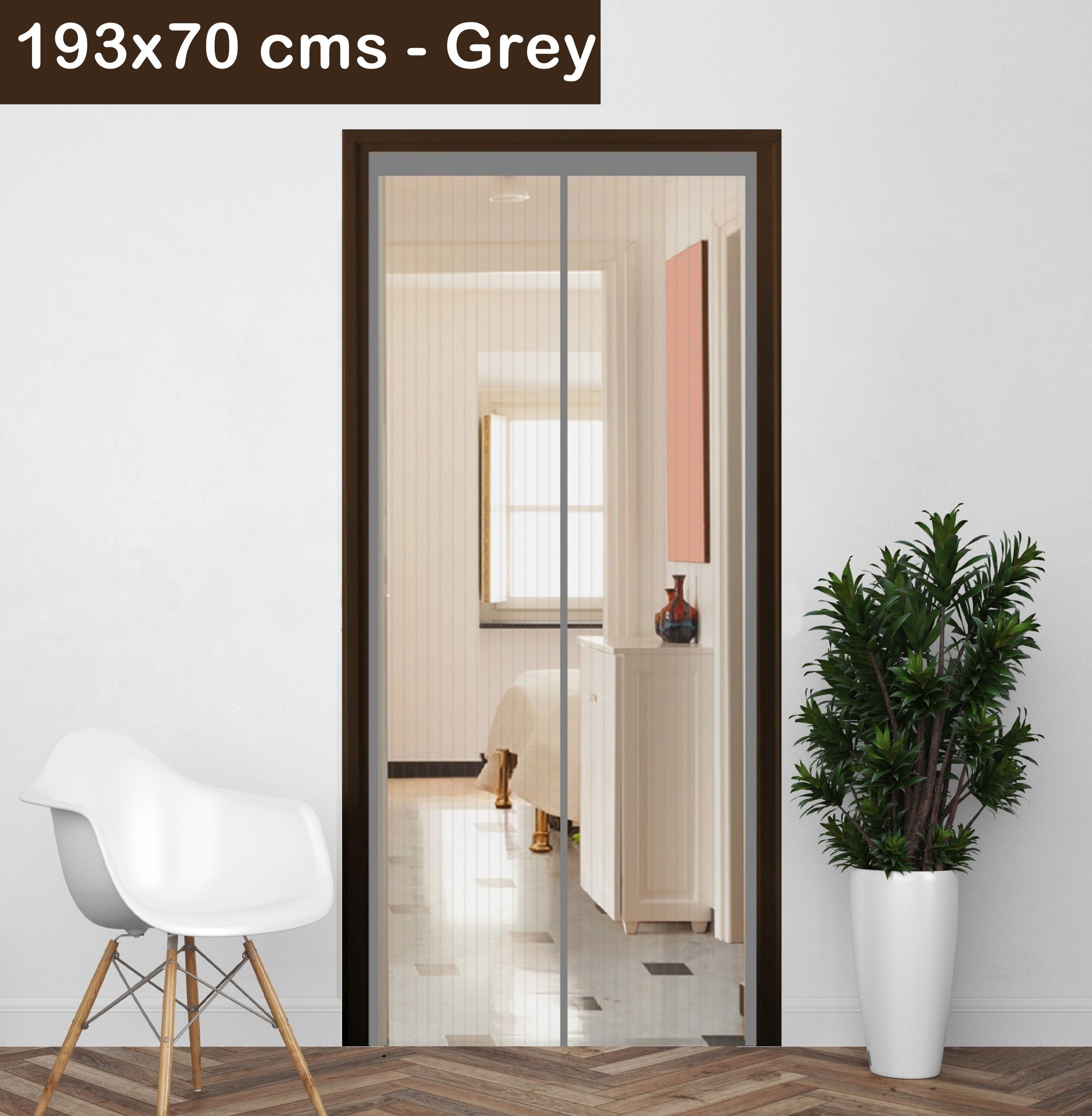 evafly Net For Door With Magnet Self-Closing with full frame self Adhesive Hook Polyester Washable Adults Mosquito Net-picture-19