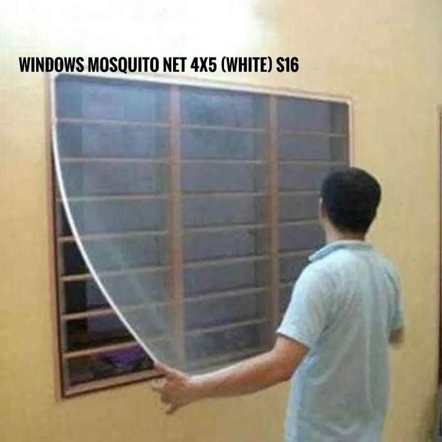 lkg enterprises Polyester Adults Washable 4X5 FT white window net Mosquito Net image 1