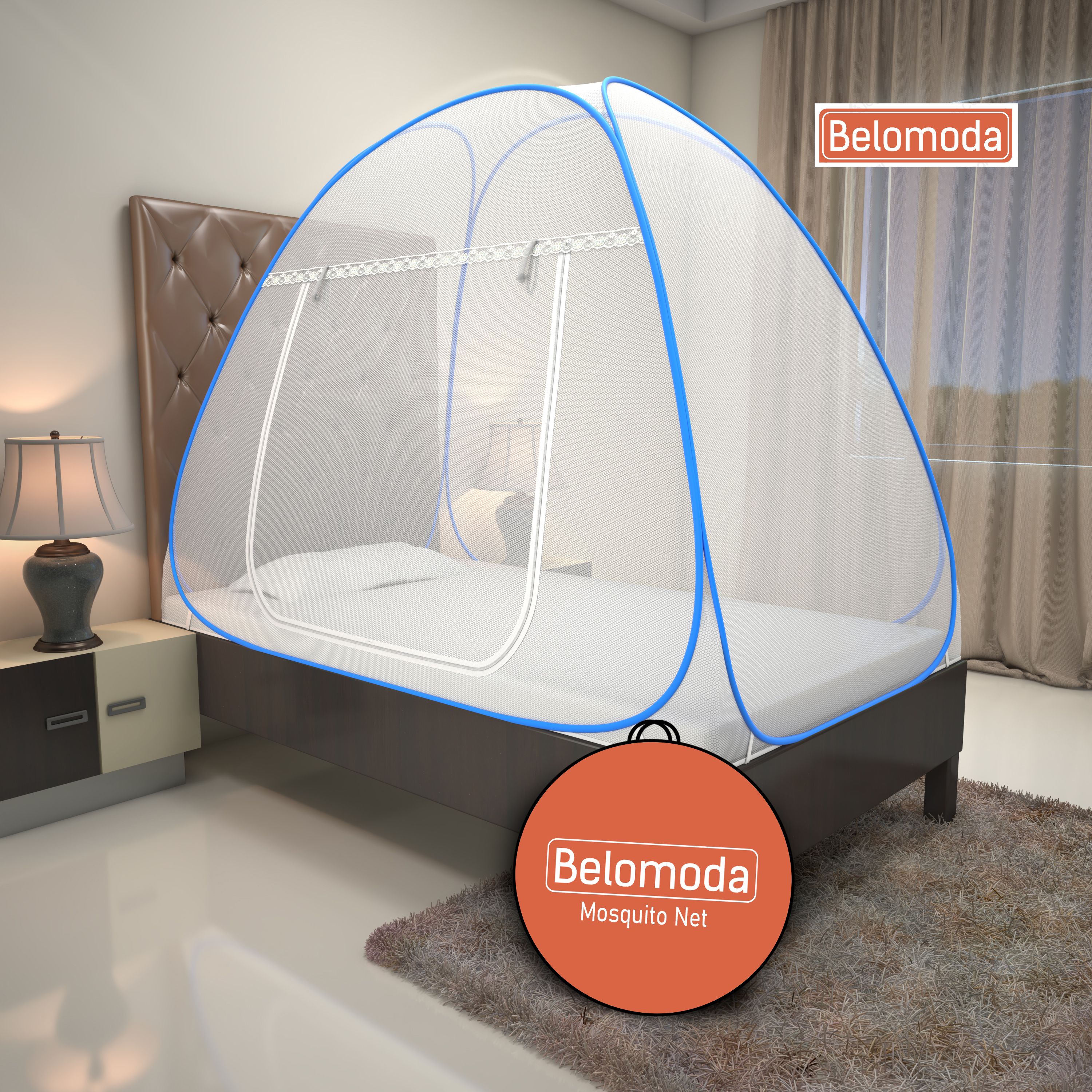 belomoda Polyester Adults Washable Single 1 Mosquito Net-picture-11