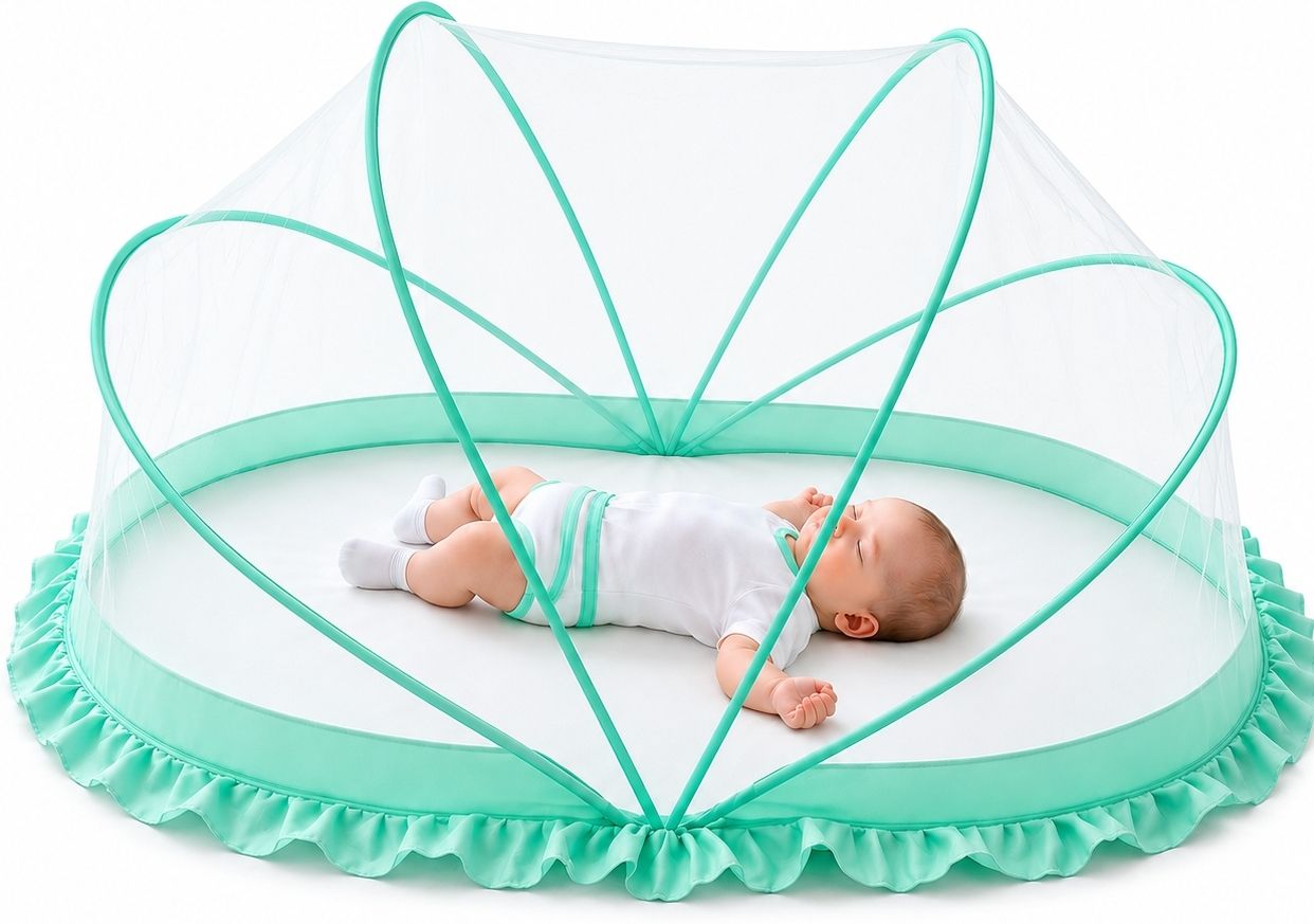 shruty enterprises Baby Mosquito Net (0 To 24) Month HDPE - High Density Poly Ethylene Washable Kids Mosquito Net-picture-33