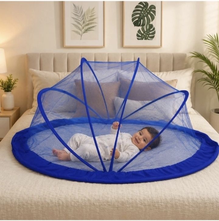 Baby mosquito net foldable mosquito net (0 to 24 month old baby mosquito net) HDPE - High Density Poly Ethylene Washable Kids Mosquito Net-image-32