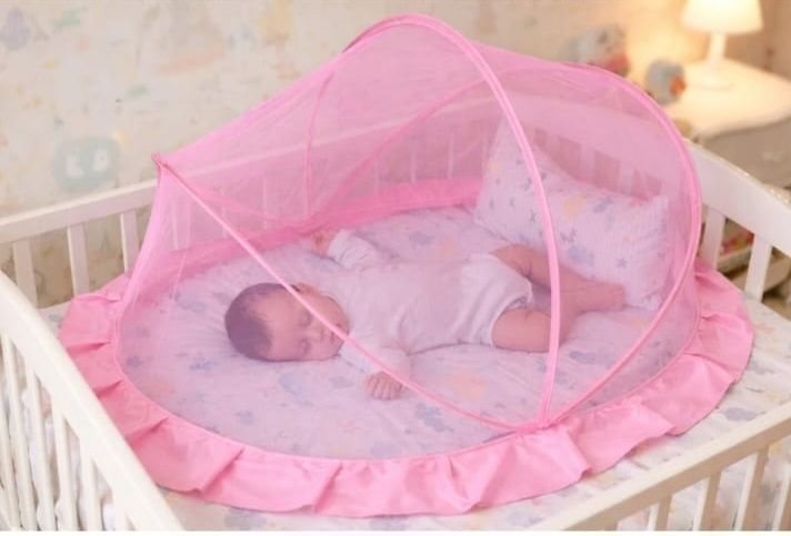 Beby crib mosquito net HDPE - High Density Poly Ethylene Washable Kids Mosquito Net-image-1